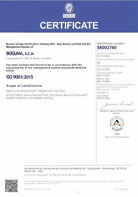ISO 9001:2015 certificate